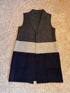 Sisters Colorblock Sleeveless Tunic Sweater Vest - L